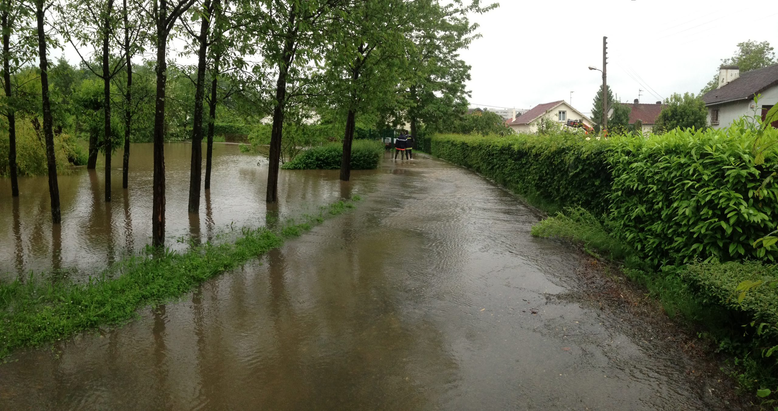 Bassin des Moulinets inondé