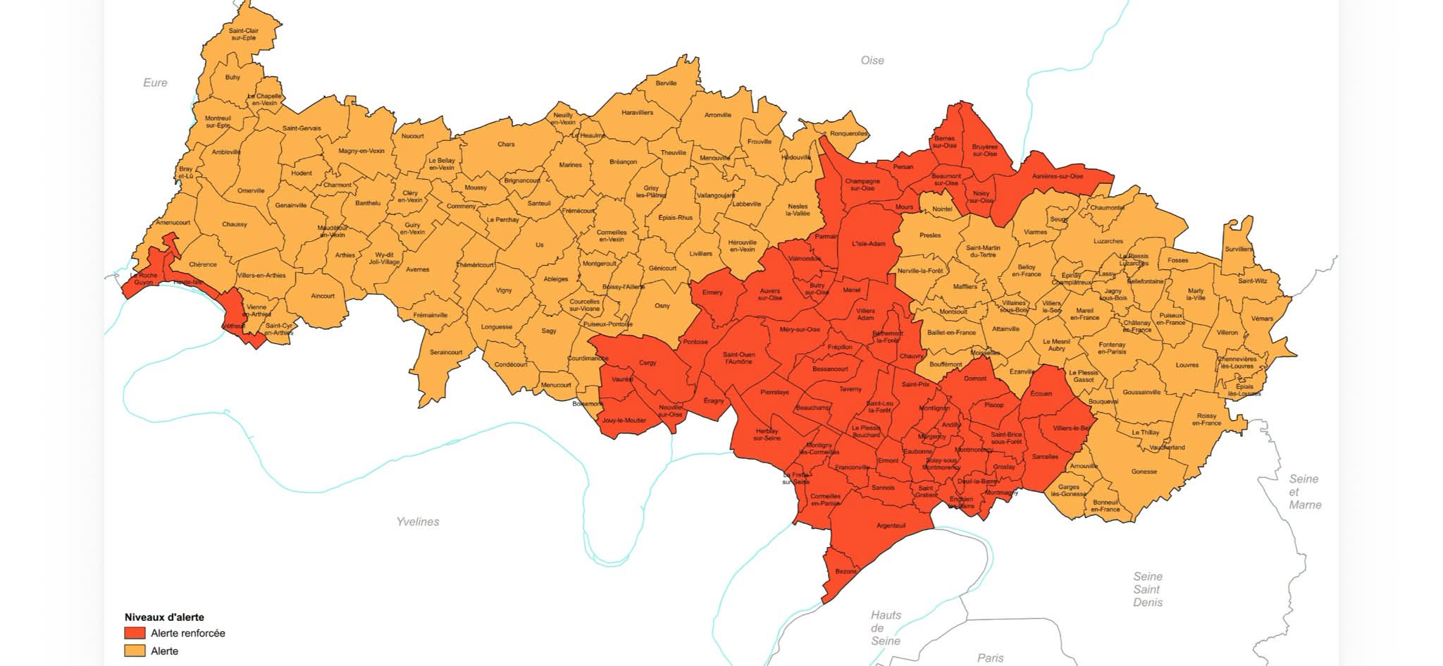Carte Val d'Oise